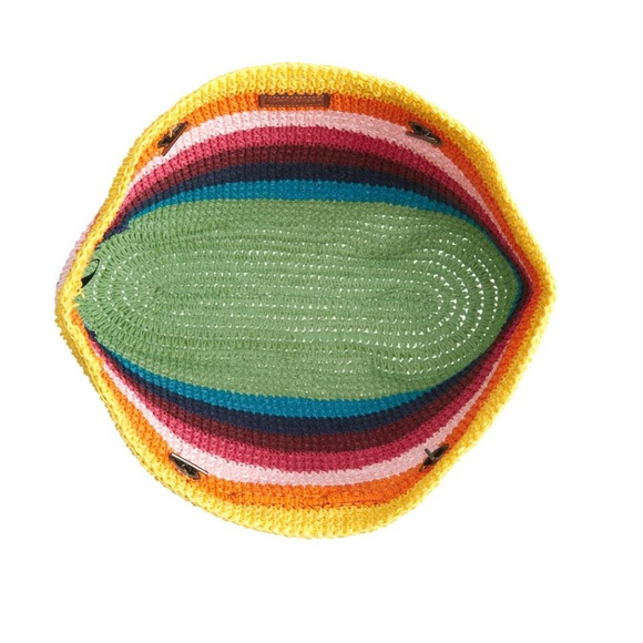 KURT GEIGER LONDON Large Chelsea Rainbow Raffia Open Top Convertible Tote Bag - Picture 3 of 5